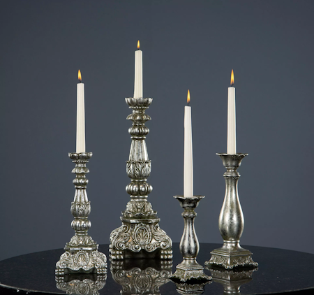 Ljusstake Enya Antik Silver Poly