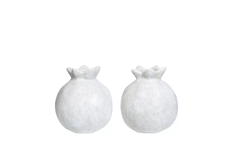 Ljusstake Granatäpple Vit Poly