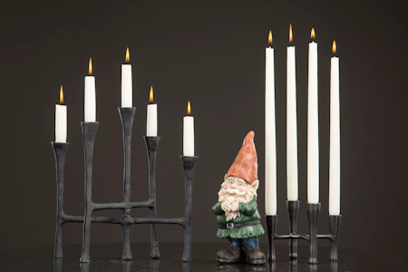 Ljusstake Svart Metall