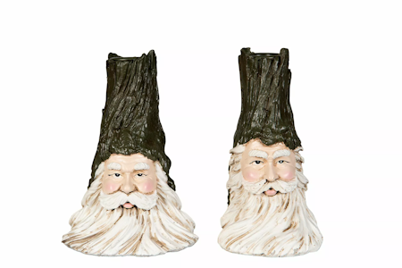 Ljusstake Tomte Stubbe Grön Mix