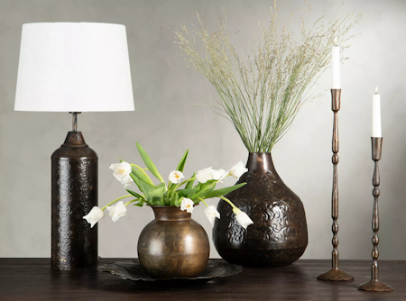 Lampfot Clover Antik Brun