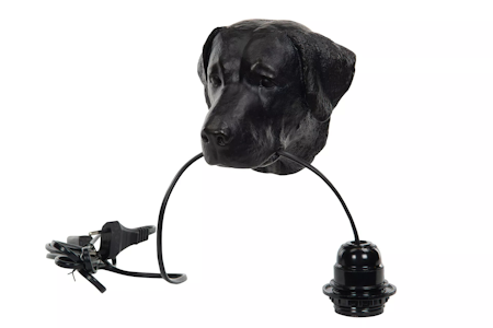 Vägglampa Hund Svart/Brun Poly