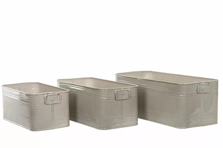 Kruka Kvadrat Emalj Sand