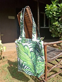 Grønne palmer totebag