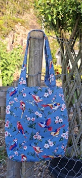 Vårfugl blå totebag