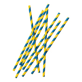 Sugrör svenska flaggan färger