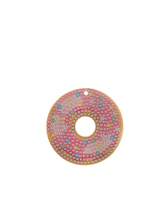 Diamond painting nyckelring donut