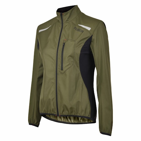 Fusion Womens S1 Run Jacket Green - Dam