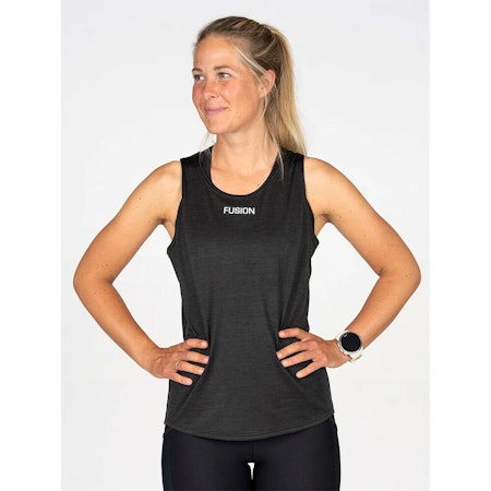 Fusion Womens C3 Singlet - Black - Dam