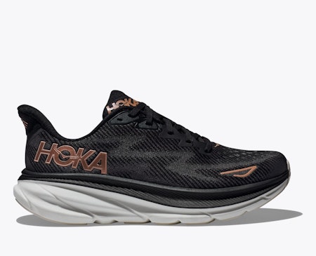 Hoka Clifton 9 Black / Rose Gold - Dam