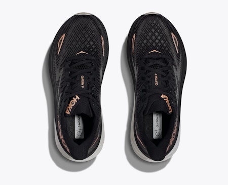 Hoka Clifton 9 Black / Rose Gold - Dam