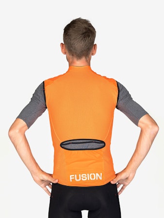 Fusion Mens Tempo Pro Cycling Vest Orange - Herr