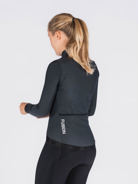 Fusion Womens Thermal Cycling Jersey - Grey - Dam