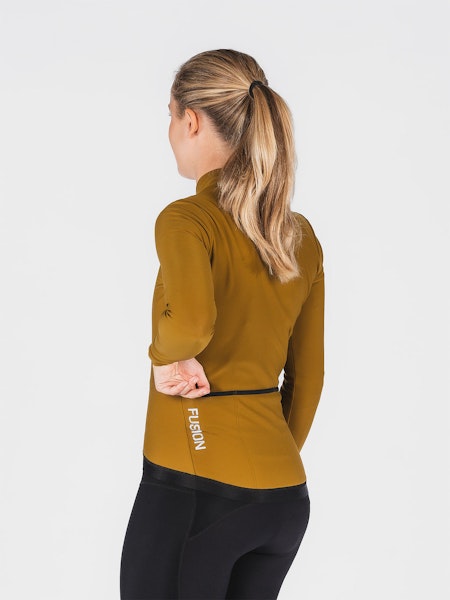 Fusion Womens Thermal Cycling Jersey - Mustard - Dam