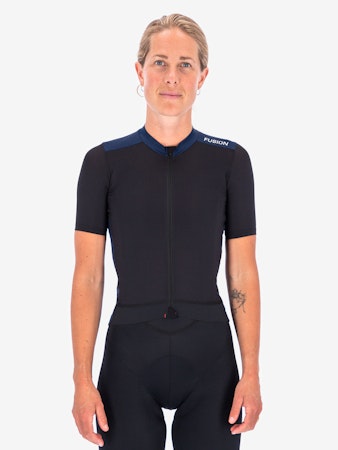 Fusion Womens Cycling Jersey - Dark Night Blue - Dam