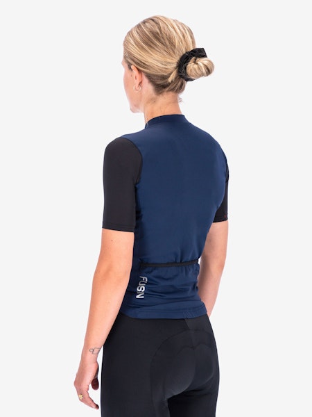 Fusion Womens Cycling Jersey - Dark Night Blue - Dam