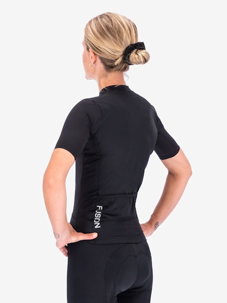 Fusion Womens Cycling Jersey - Black - Dam