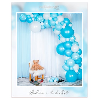Blå ballongbåge