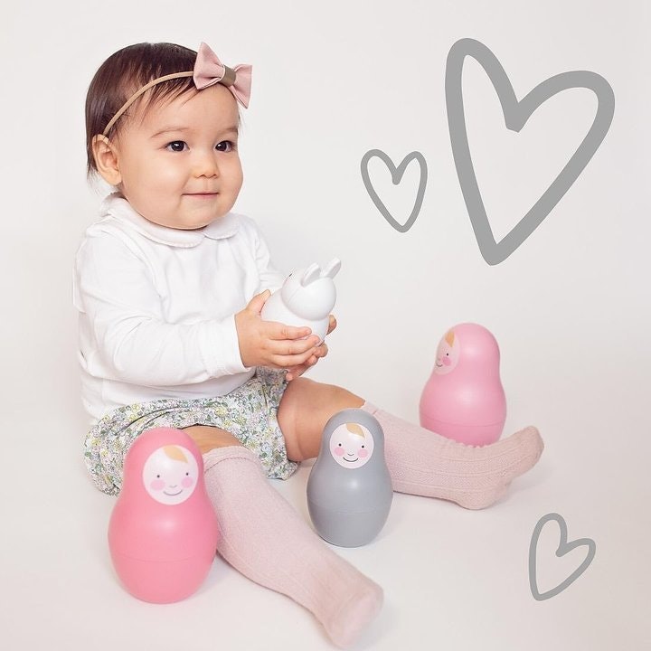 Dopgåva till flicka - Rosa & Bo babyleksak