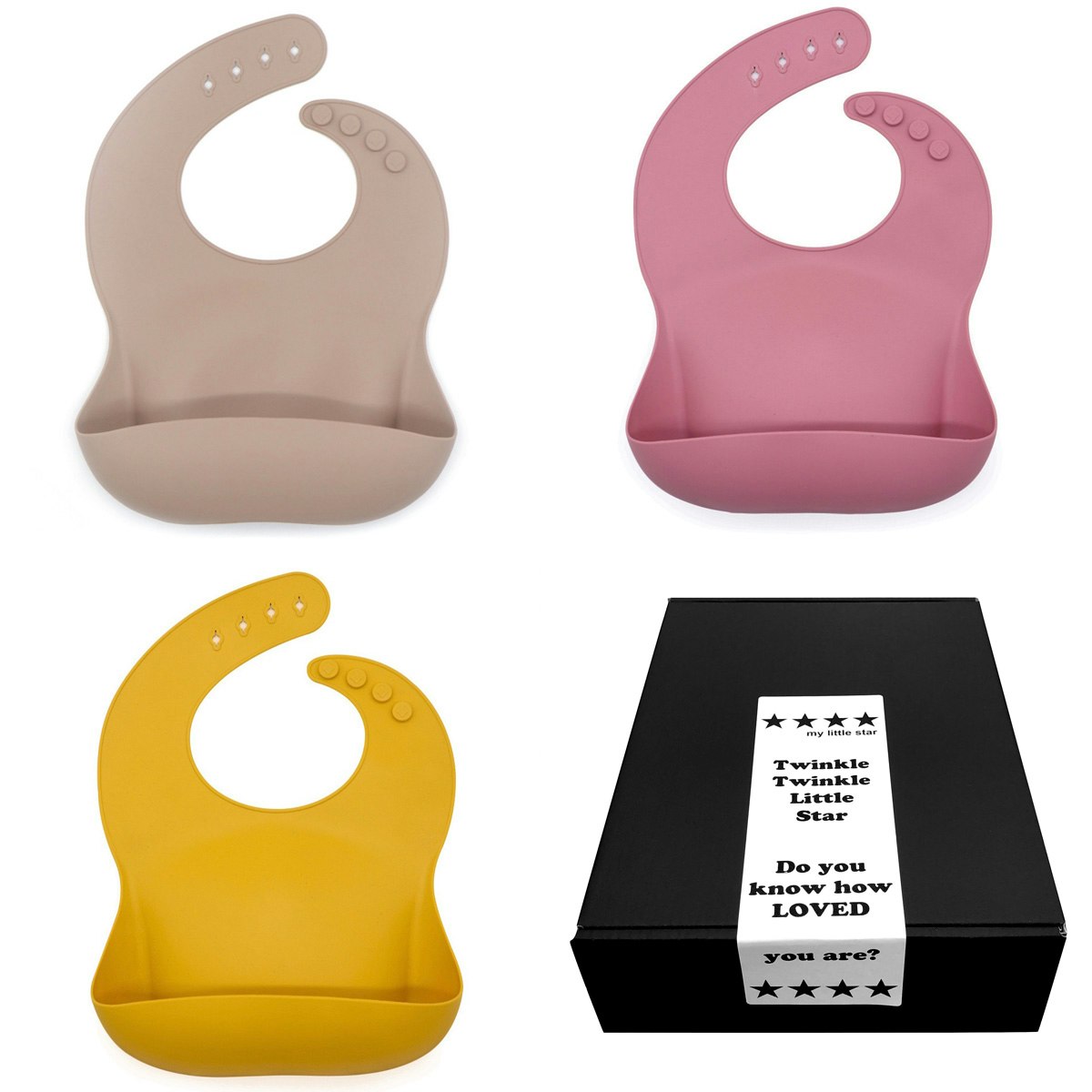 Doppresent till flicka Haklapp Kaki, Dark Rose & Mango