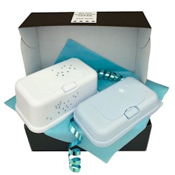 Doppresent pojke - Funkybox White & Pale blue star