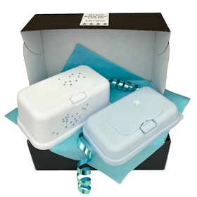 Doppresent pojke - Funkybox White & Pale blue star