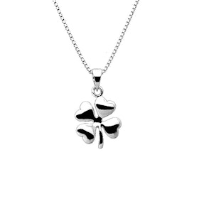 Doppresent flicka - Silverhalsband Fyrklöver