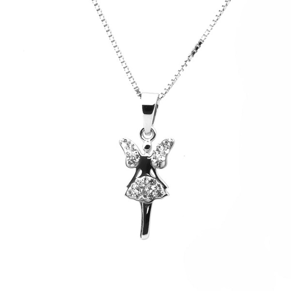 Doppresent flicka - Silverhalsband Lyckofe