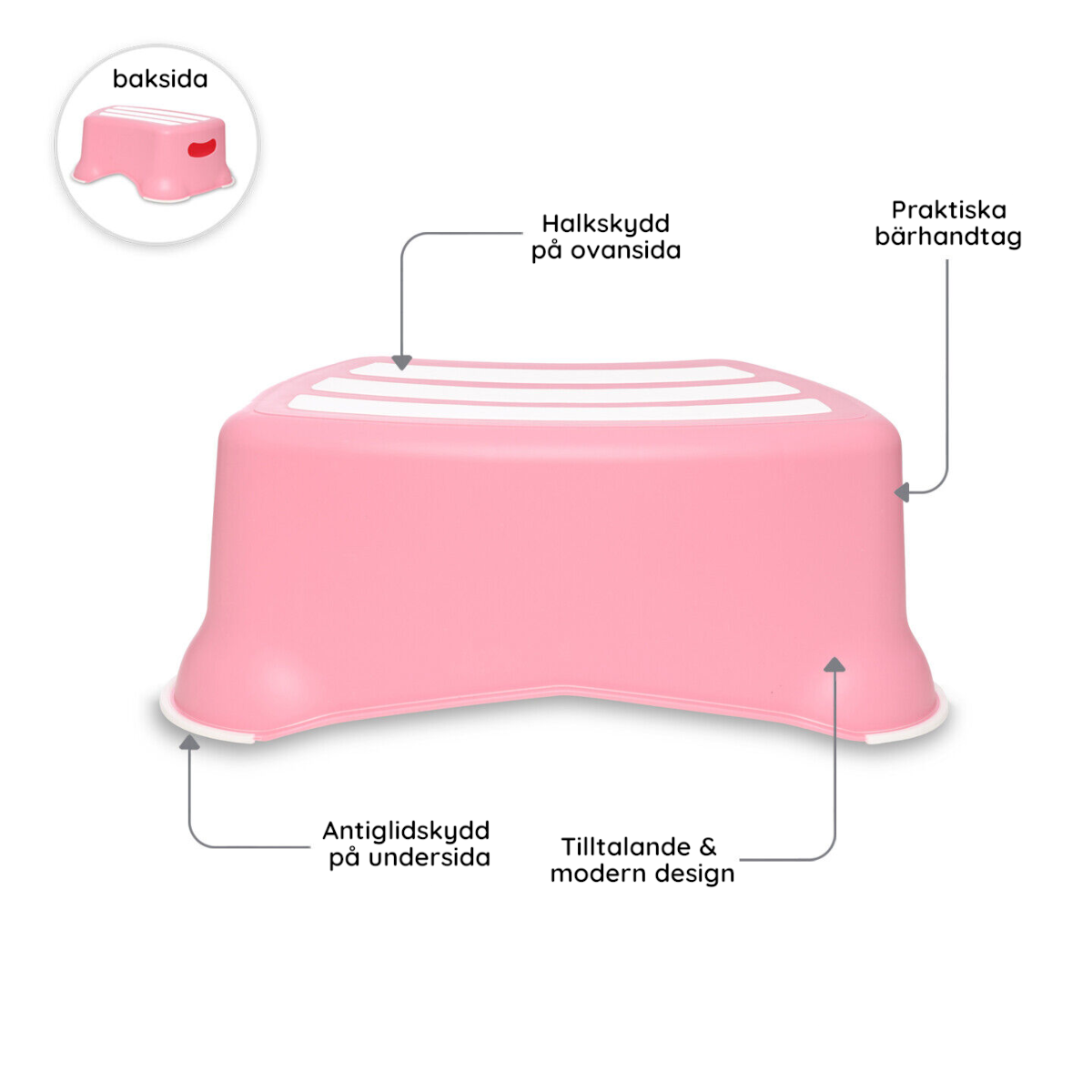 Doppresent flicka - Toalettsits & Pall Pastellrosa