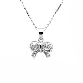 Doppresent flicka - Silverhalsband ROSETT