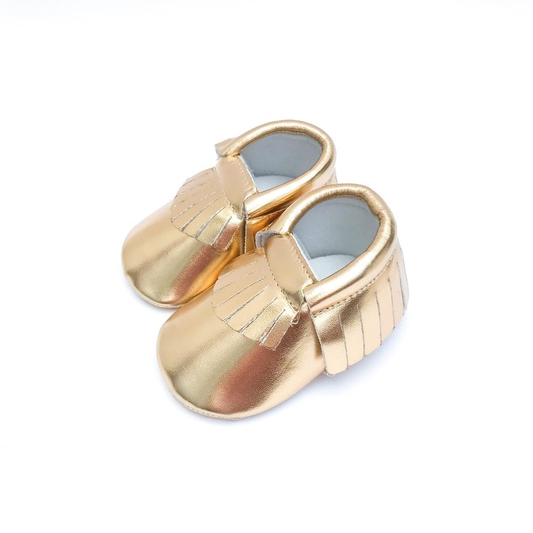 Doppresent flicka - Babyskor 6-12 mån CLASSIC Metallic Guld