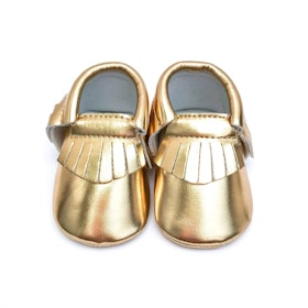 Doppresent flicka - Babyskor 3-6 mån CLASSIC Metallic Guld