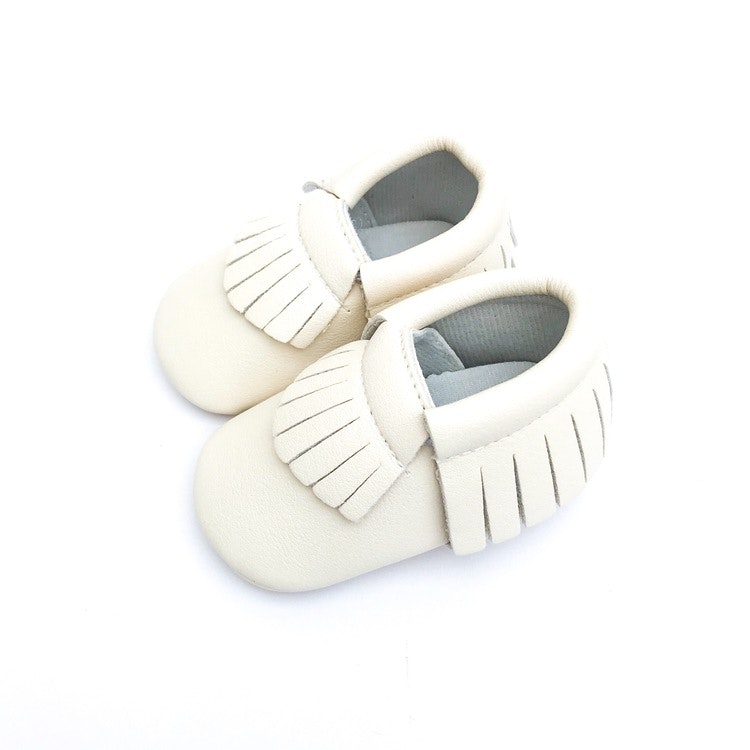 Doppresent flicka - Babyskor 6-12 mån CLASSIC Creme