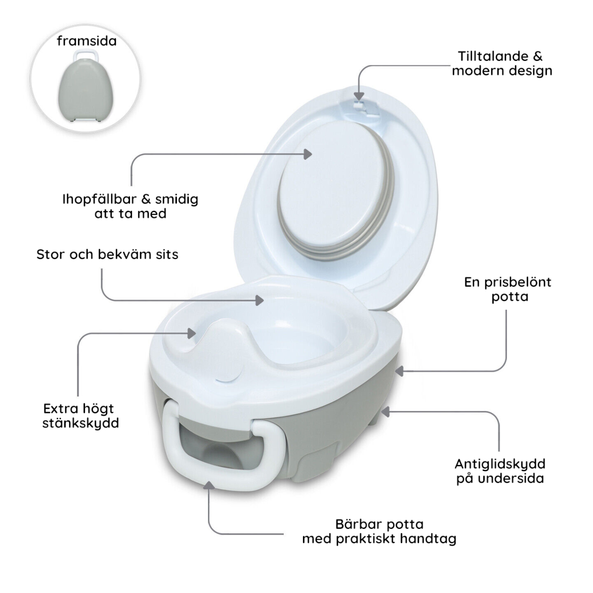 Doppresent pojke - My Carry Potty Potträningsset Pastellgrå