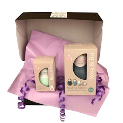 Doppresent pojke - Rosa & Bo Pastellblå & Skallra Kanin Mint