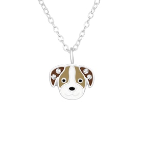 Doppresent pojke - Barnhalsband Hund i äkta 925 silver