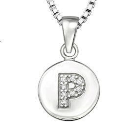 Doppresent pojke - Bokstavshalsband P i äkta 925 silver