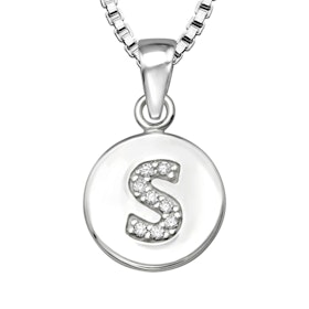 Doppresent pojke - Bokstavshalsband S i äkta 925 silver