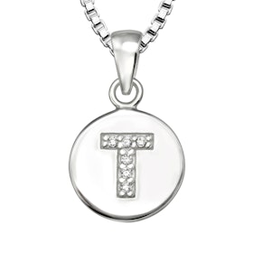 Doppresent pojke - Bokstavshalsband T i äkta 925 silver