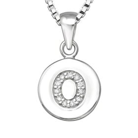 Halsband till pojke med bokstav O i äkta 925 sterling silver