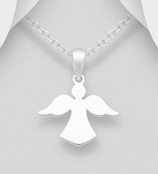Doppresent flicka - halsband Ängel i äkta 925 sterling silver