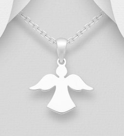Doppresent flicka - halsband Ängel i äkta 925 sterling silver