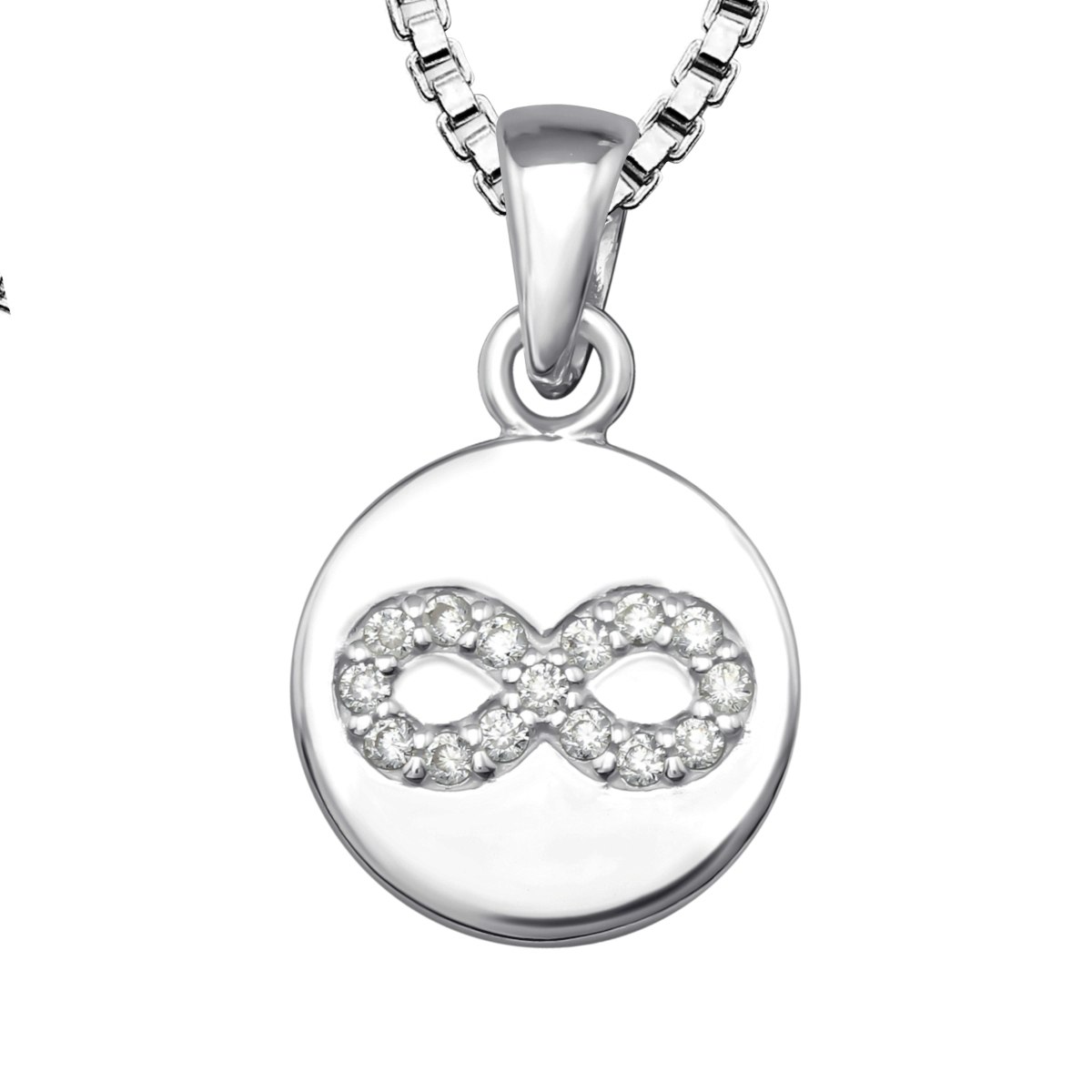 Doppresent till pojke med evighetstecken - barnhalsband i äkta 925 sterling silver