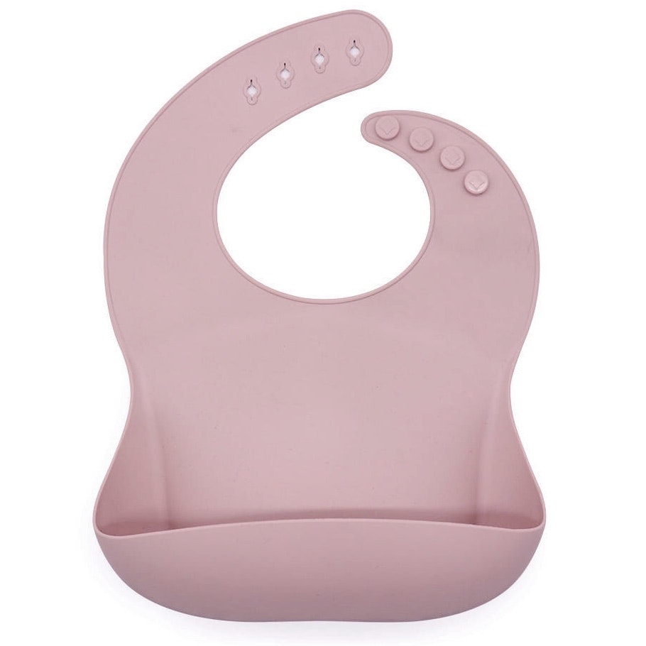 Haklapp till bebis i Silikon, färg Dusty Rose
