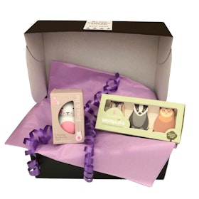Bebispresent - Skallra Kanin Rosa & Woodlies Uggla