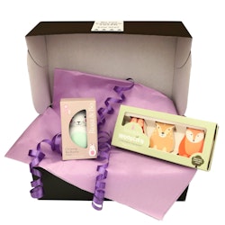 Bebispresent - Skallra Kanin Mint & Woodlies Räv