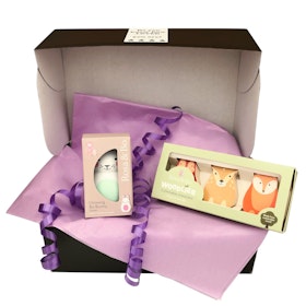Bebispresent - Skallra Kanin Mint & Woodlies Räv