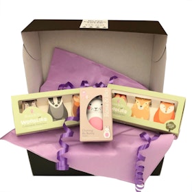 Bebispresent - Woodlies Uggla, Fox & Skallra Kanin Rosa