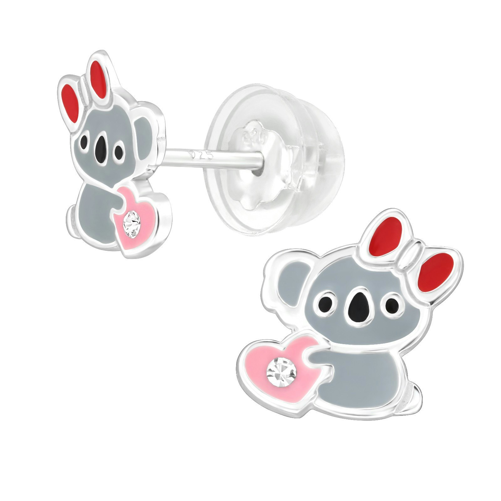Barnörhängen Koalor - söta Sweethearts örhängen till barn med koala i äkta 925 sterling silver