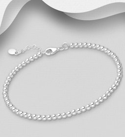 Sølvarmbånd, elegant armbånd med ægte 925 sølvkugler